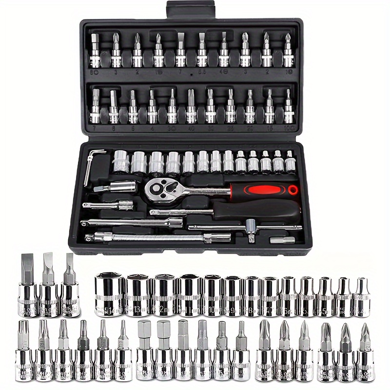 car repair tools automotive maintenance repairing tool accessories multi purpose repair tool set ratchet torque wrench screwdrivers portable auto bike motorcycle maintenance kit details 2