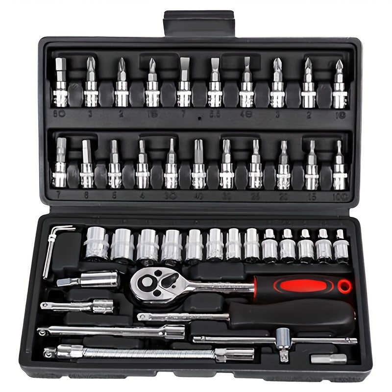 car repair tools automotive maintenance repairing tool accessories multi purpose repair tool set ratchet torque wrench screwdrivers portable auto bike motorcycle maintenance kit details 4